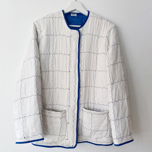 "Nuage" reversible hand quilted jacket