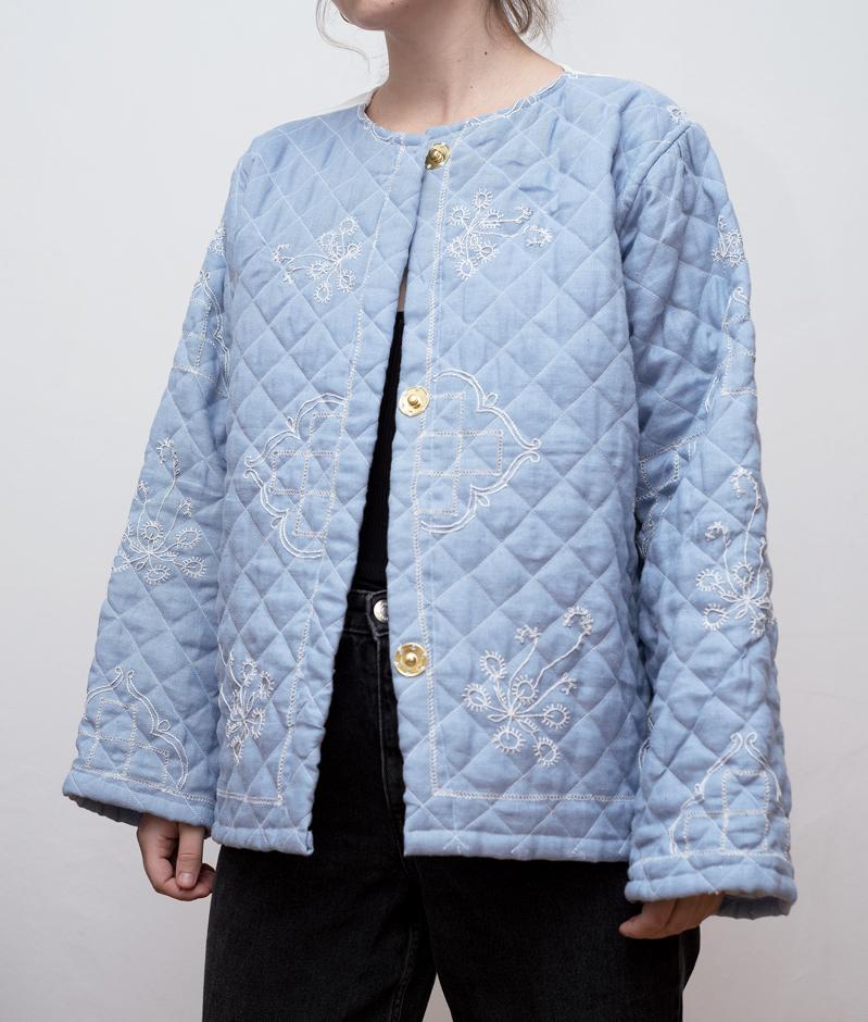 Handmade Embroidered Quilt Jacket Hôtel vetements 